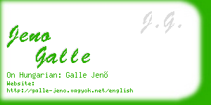 jeno galle business card